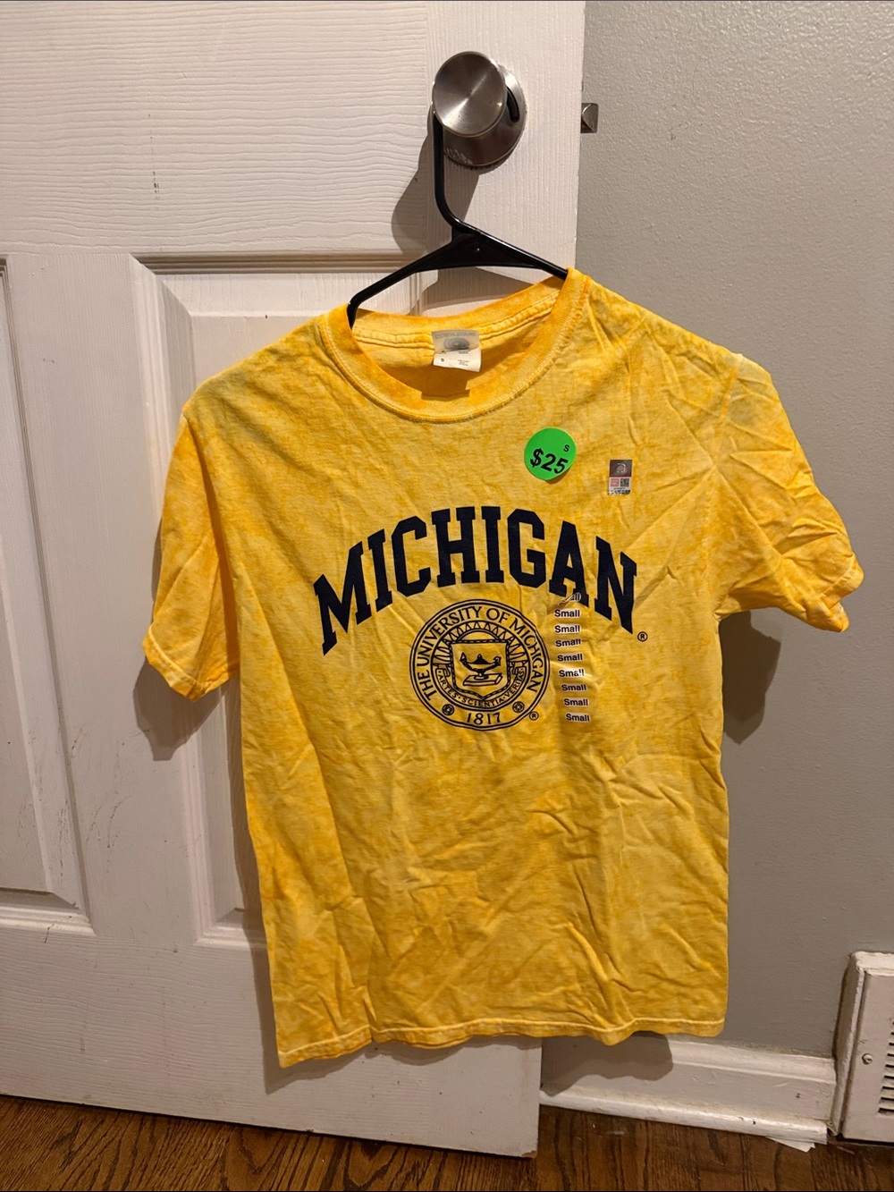 Michigan Yellow Graphic Cotton Tee - Small